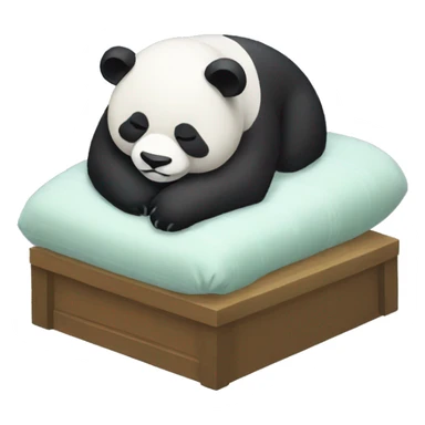 a pixelart sleeping panda sticker