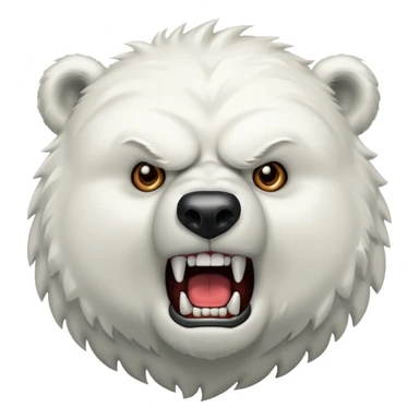 angry polar bear sticker