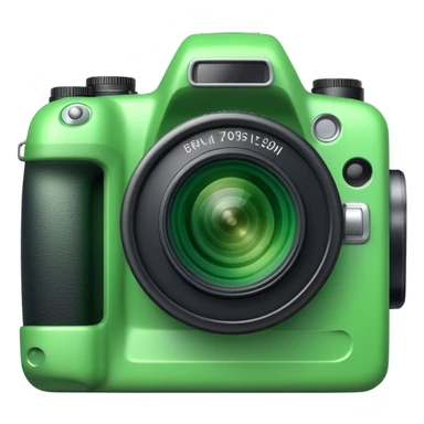 green professional camera sticker