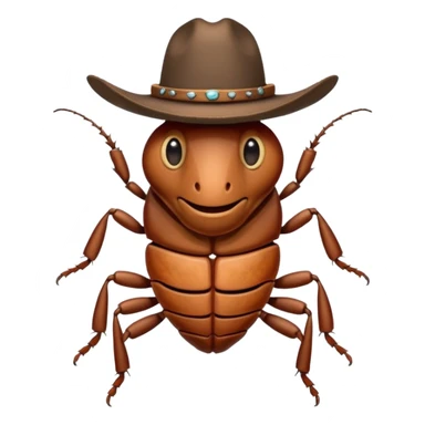 Cockroach wearing a hat in wild west style  sticker