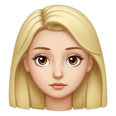 Girl side eyeing with eyelashes  sticker