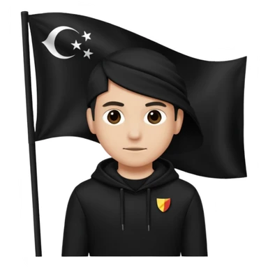 natos y waor bandera negra sticker