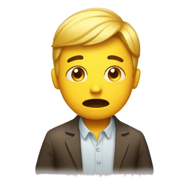 stressed with a fake smile sticker