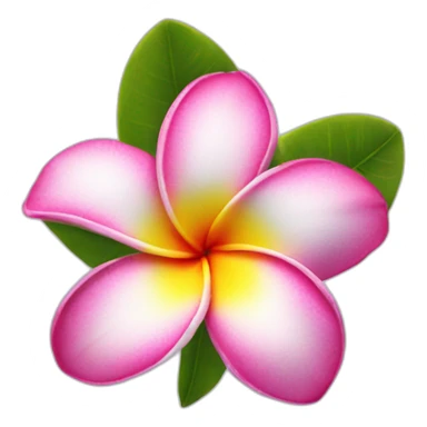 plumeria flower sticker