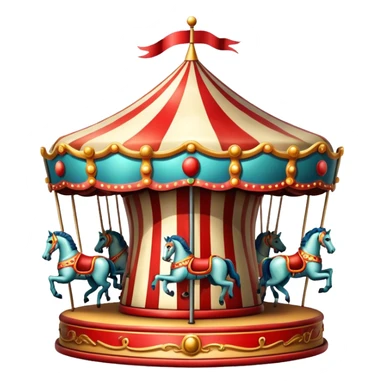 Vintage circus carousel sticker