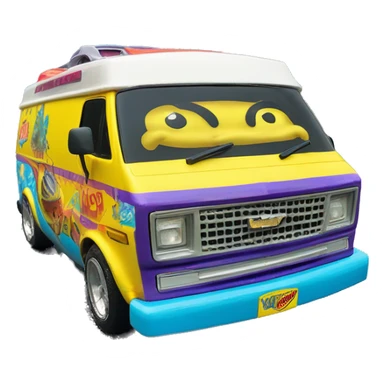 Hot wheels Premium SpongeBob 1985 Chevy Astro van  sticker
