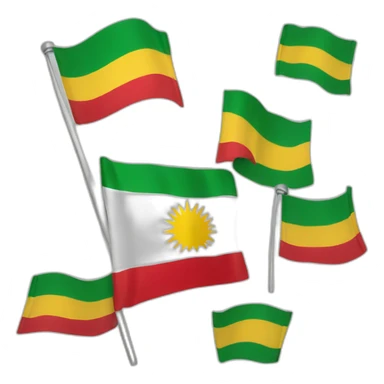 Kurdistan flag emoji like typical apple emoji flags sticker