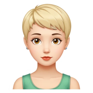 A girl with a pixie cut sticker