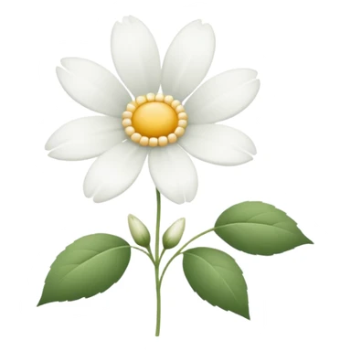 Flor blanca de sentido pésame sticker