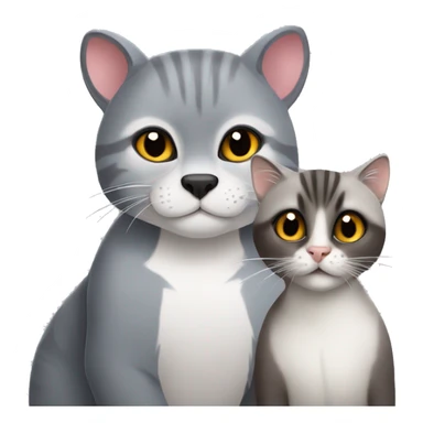 Otter and lemur and a grey british shorthair cat sticker