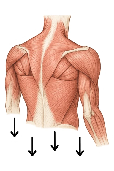 muscoli della spalla anatomia senza scritte fammi solo delle frecce ad indicare che la spalla deve abbassarsi sticker