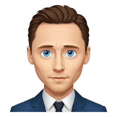 Tom Hiddleston with blue eyes sticker