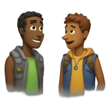 Ya bois scooby and scrappy sticker