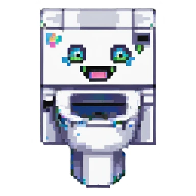 Skibidi Toilet with a face sticker