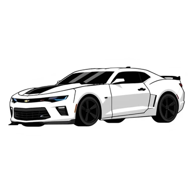 red minimalist Chevrolet Camaro sports car sticker