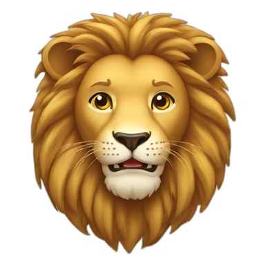 Lion for kindergarten flat sticker