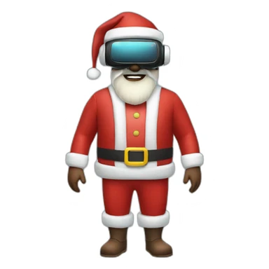 Santa in vr headset full body sticker
