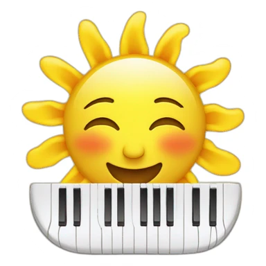 sunshine with face and a keyboard sticker