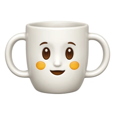White coffee mug no face sticker
