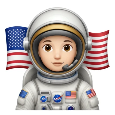 astronaut us flag sticker
