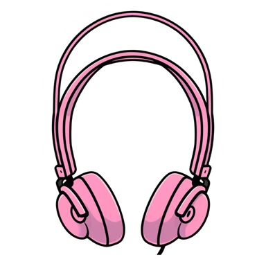 pink gothic headphones sticker