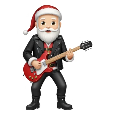rock n roll santa sticker