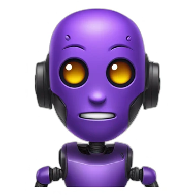 Noisy boy robot purple sticker