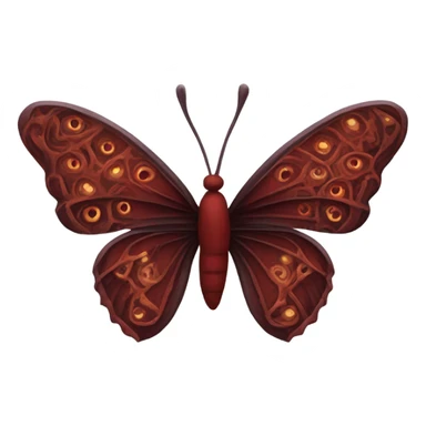 Dark Red butterfly  sticker