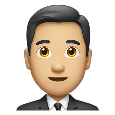 Asia man with suit sticker