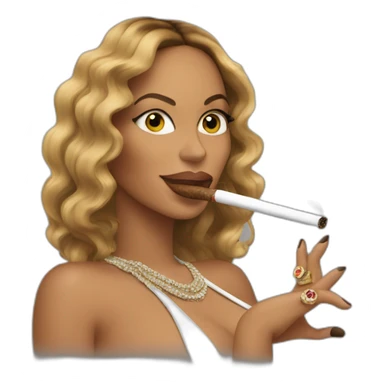 beyonce smoking cuban cigar sticker