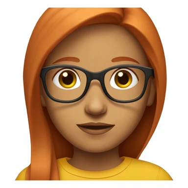 red-straight-haired-girl-glasses-yellow-shirt sticker