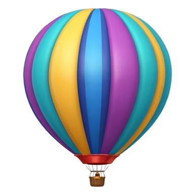 hotair balloon topdown sticker