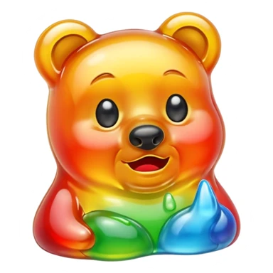 Melted gummy bear crying sticker