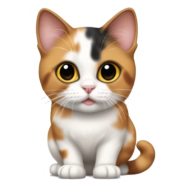 Calico munchkin cat standing  sticker