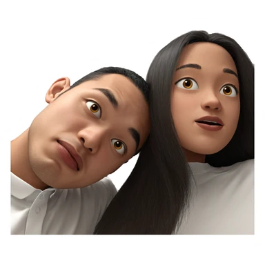 realistic portrait in white shirt sticker