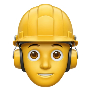 yellow worker's helmet without a face sticker