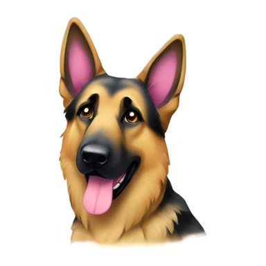 German shepherd with rainbow glitter fur sticker