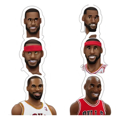 Lebron James et Michael Jordan  sticker