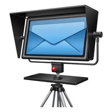 screen with a prompter sticker