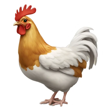 Potine mange le poulet  sticker