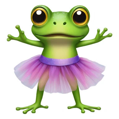 Frog in a tutu sticker