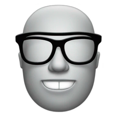 Beater with glasses sticker