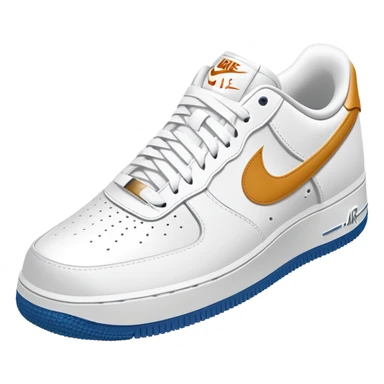 White Nike Air Force 1 sneaker with clean design and Nike swoosh sticker