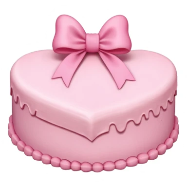 heart shaped birthday cake with pink bow sticker