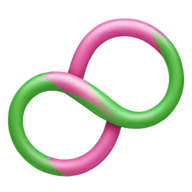 Pink and green infinity loop sticker