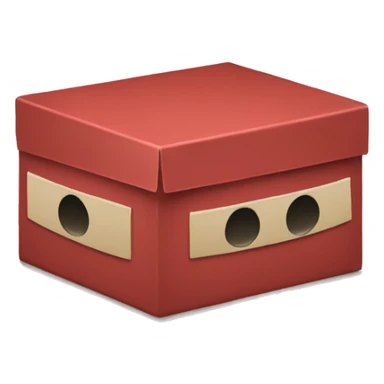 Red box with F sticker