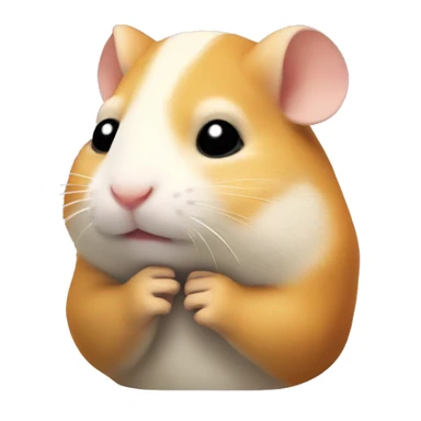 pensive praying hamster sticker