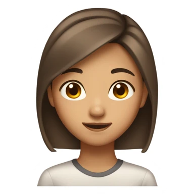 Asian girl with tanned skin and warm brown hair sticker