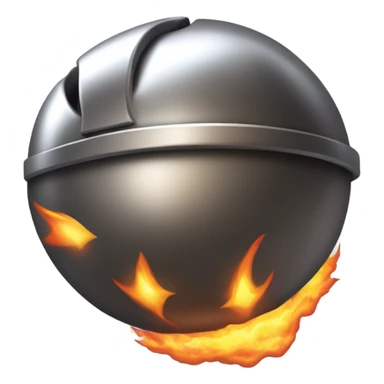 Metal Kirby ball with thrust flame back sticker