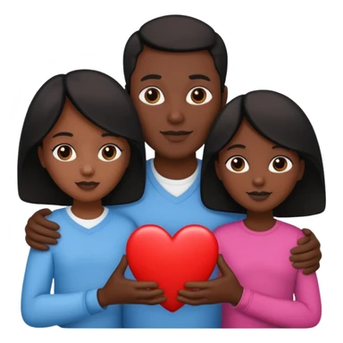 family black heart sticker